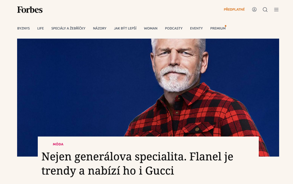 FORBES Flanelka jako symbol prezidentské kampaně 15.1.2023