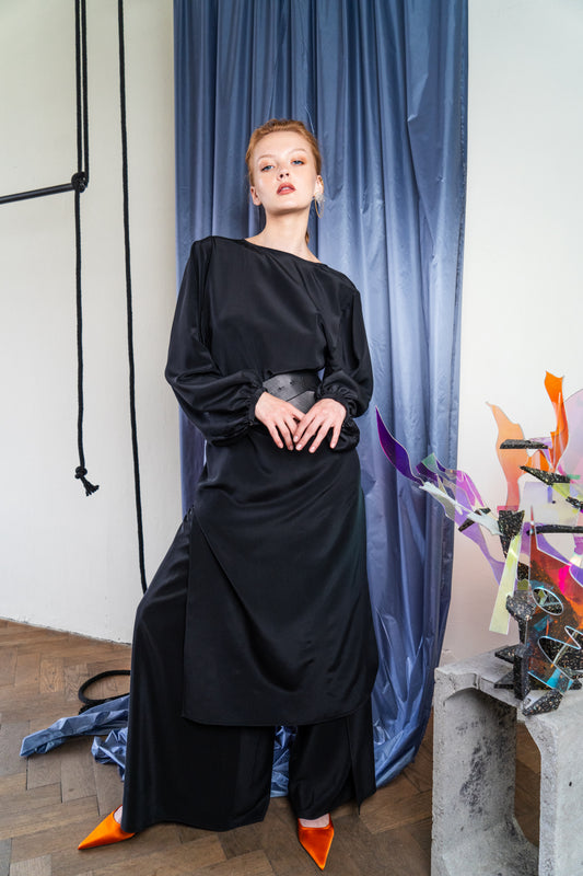 EUPHORIA DRESS 03 BLACK SILK