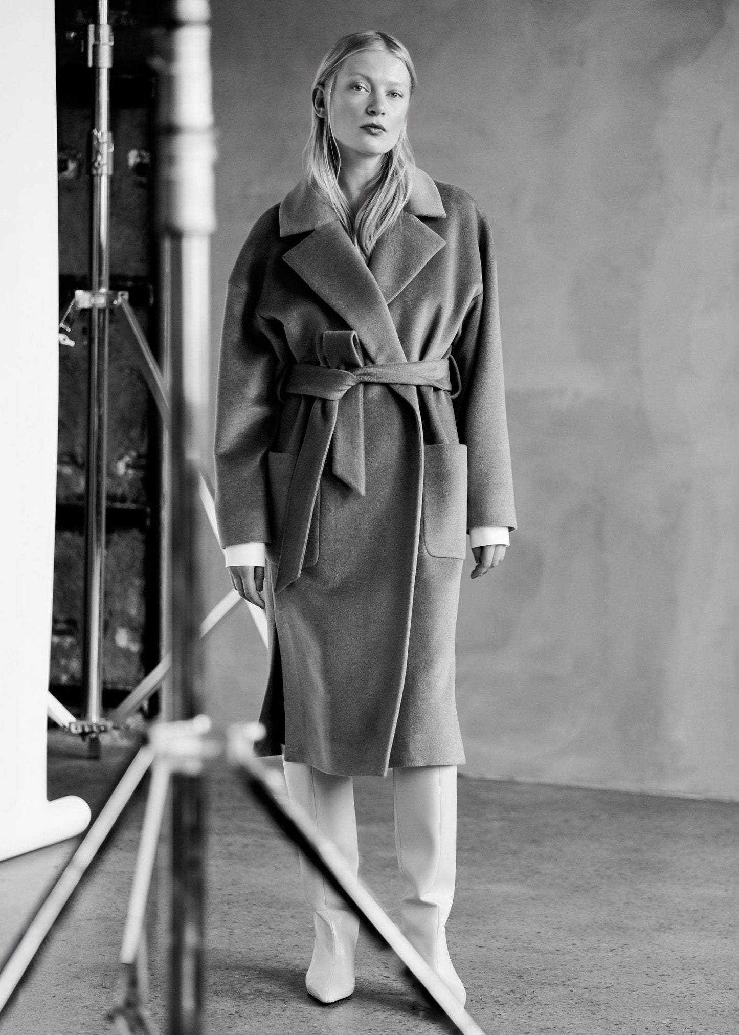 Alpaca coat by Prague fashion atelier MAY. Timeless womenswear.