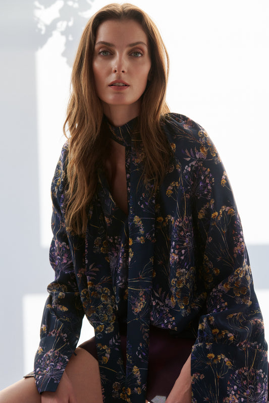 Euphoria Flo silk blouse by Prague fashion atelier MAY