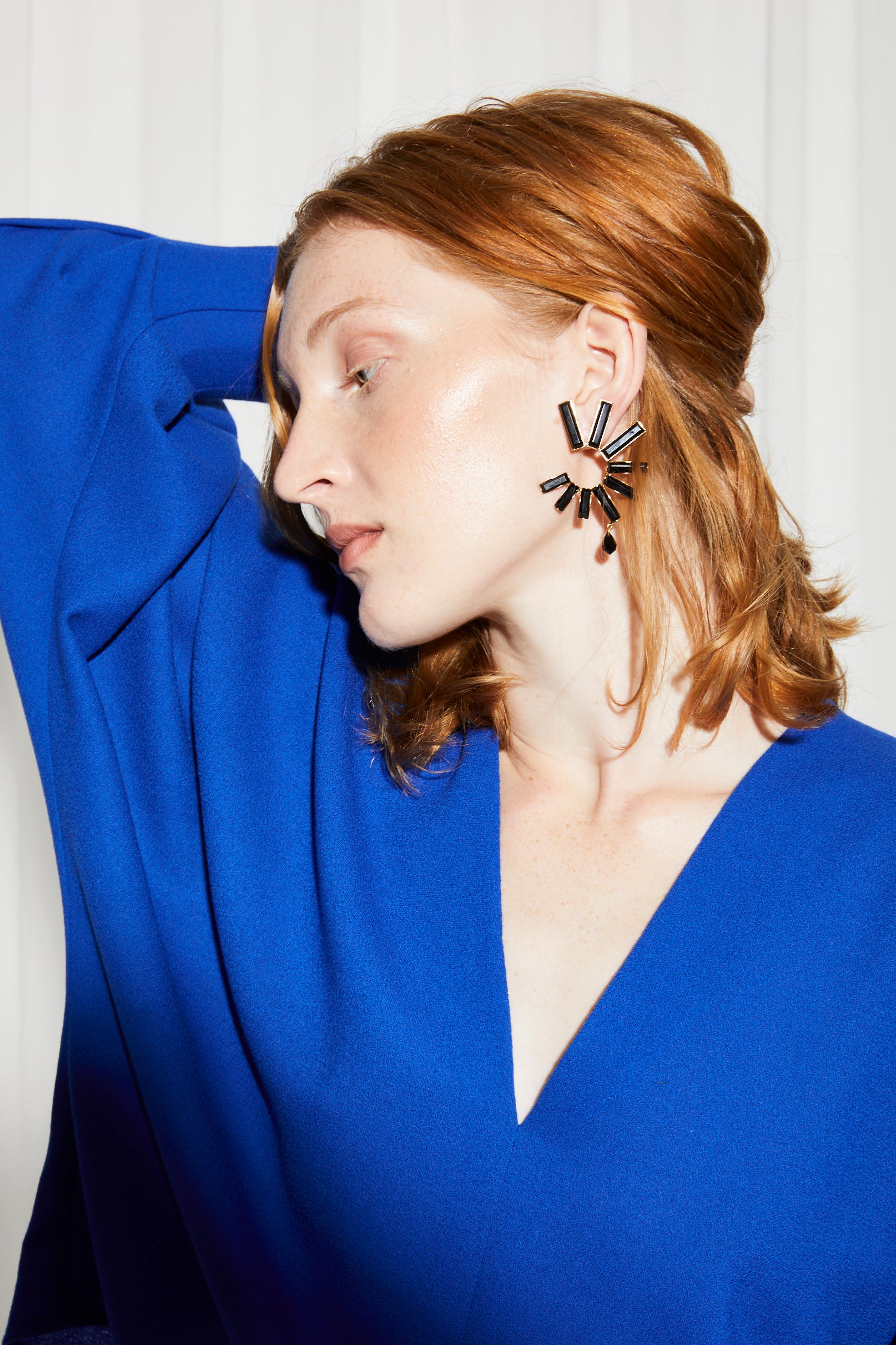 Euphoria black rhinestone jewelry inspired by Czech craft by MAY