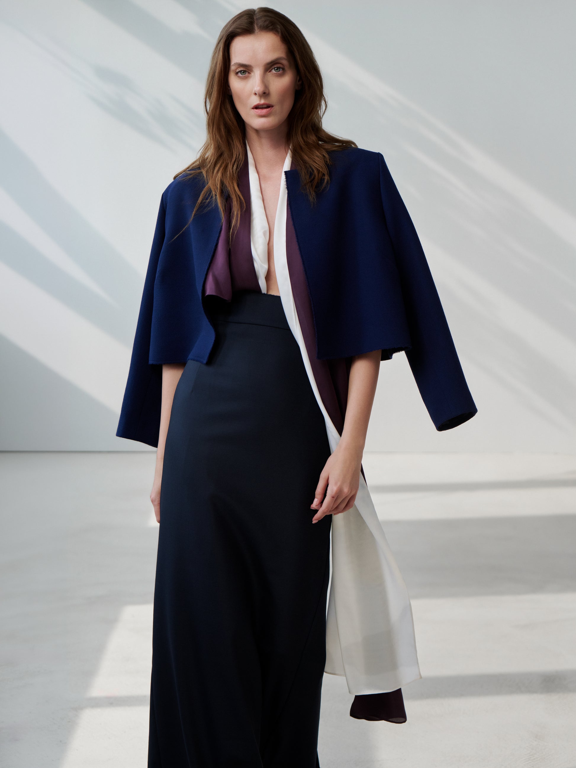 Sense high-waist skirt for timeless womenswear by Prague fashion atelier MAY
