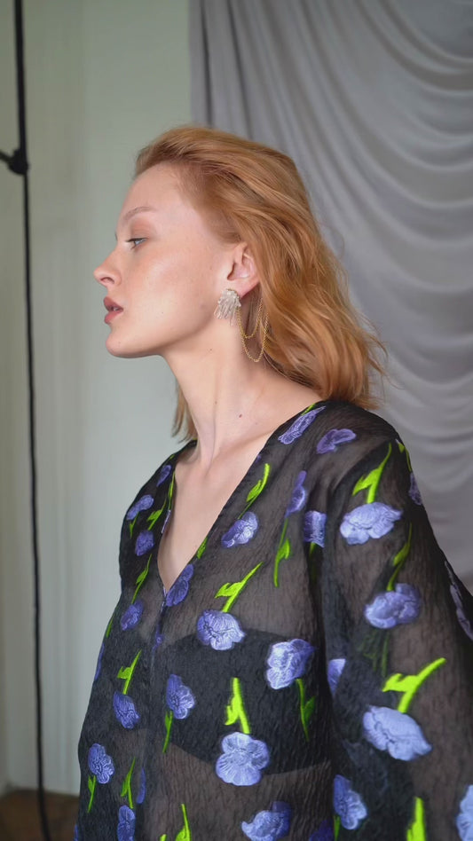 EUPHORIA BLOUSE 06 VIOLET FLOWERS